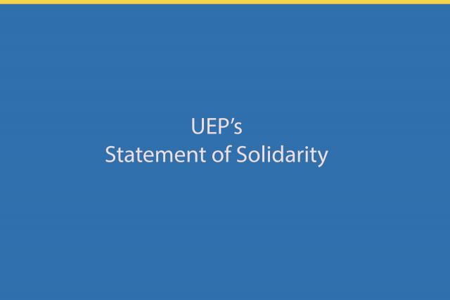 Text only: UEP's Statement of Solidarity
