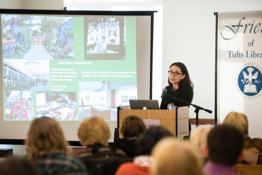 Associate Professor of History Adriana Zavala gives an author talk,"Frida Kahlo's Garden" on February 17, 2016.