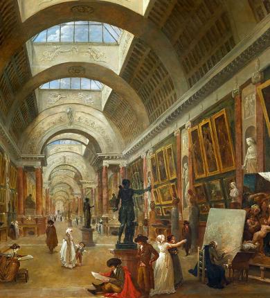 Grand Gallery of the Louvre, by Hubert Robert, 1796, Louvre Museum