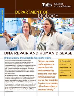 Cover page of Department of Biology newsletter - Fall 2024