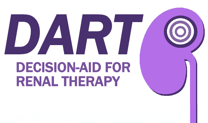 DART logo reading ‘Decision-Aid for Renal Therapy’ alongside a purple stylized kidney graphic