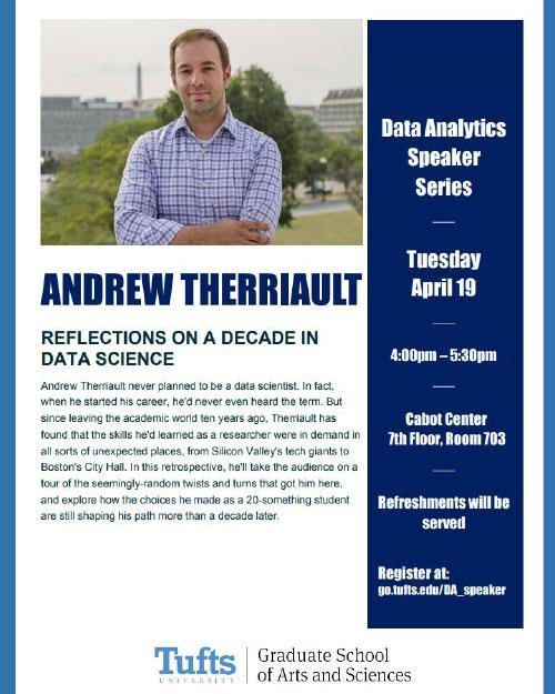 Andrew Therriault featured brochure for the April 19, 2022 event