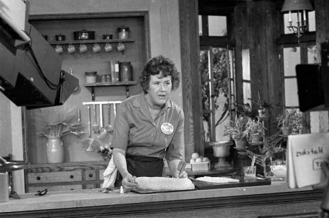  Julia Child on the set of The French Chef TV show in 1970. Food shows have led the way for the TV industry, from experimental television to streaming and beyond, explains a new book