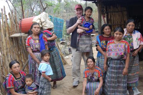 Bill Abrams pictured with indigenous women in Guatemala