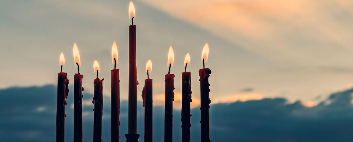 candles from a Menorah