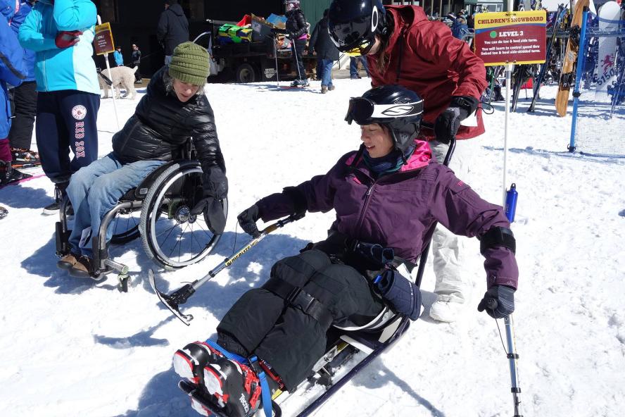 Occupational Therapy students doing fieldwork at ski resort
