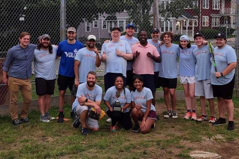 Team Psychology captured 2023 Tufts Summer Softball League title with a dramatic 13-11 win over the Math Department on Fletcher Field