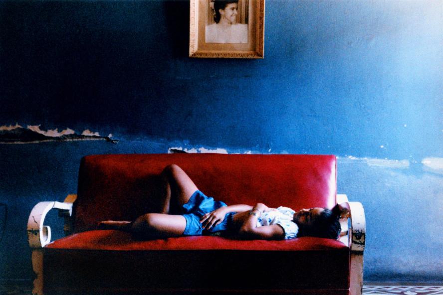 Lily Rodriguez, "Red Sofa, Bayamo Cuba"