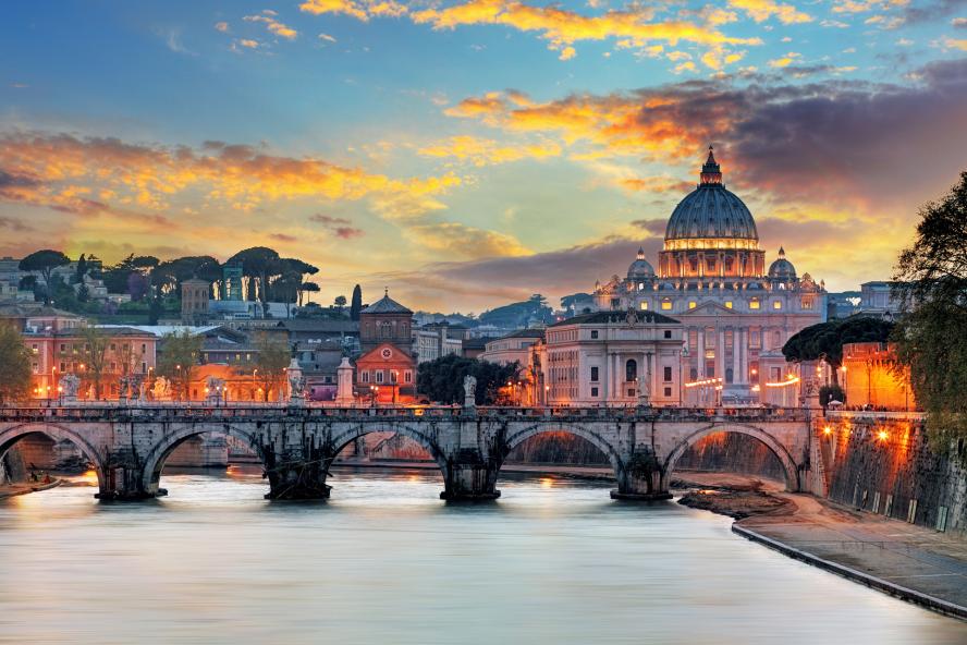 The Vatican viewed from across the water