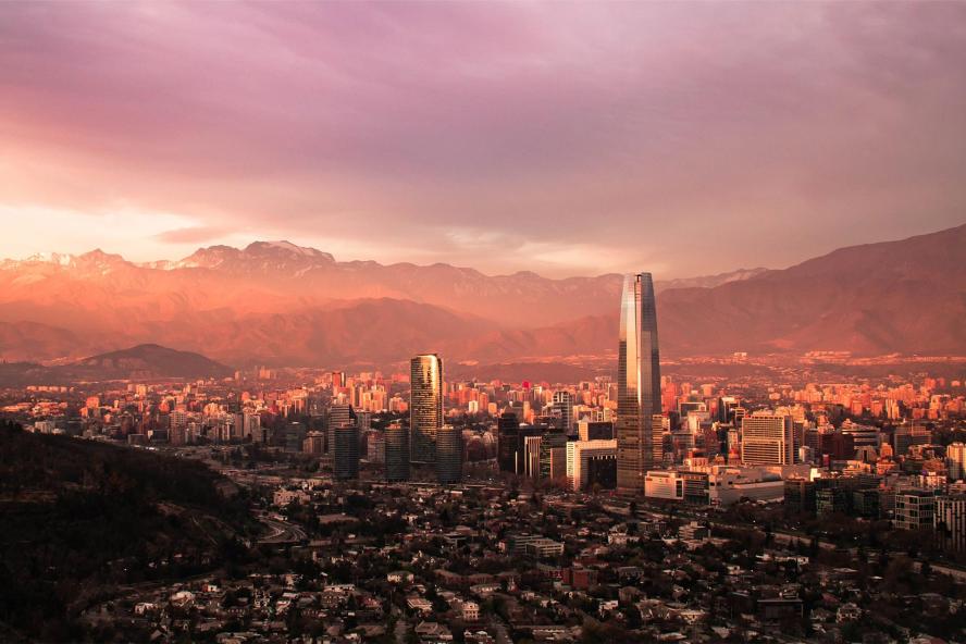 Skyline view of Santiago, Chile