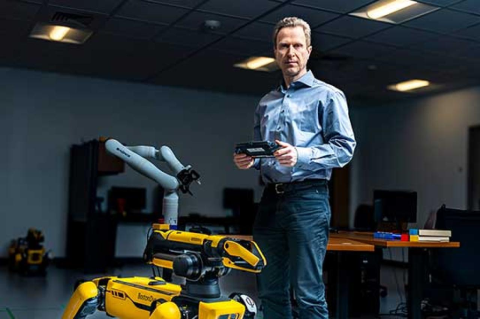 Matthias Scheutz, the director of the Human-AI Interaction Center in Tufts Institute for Artificial Intelligence