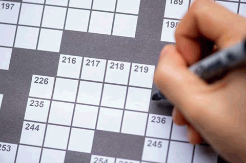 Crossword puzzle spelling JUMBO