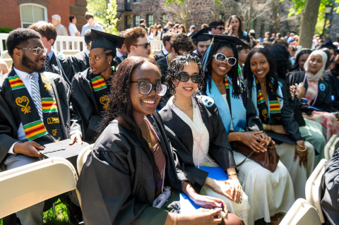 graduates seated in rows