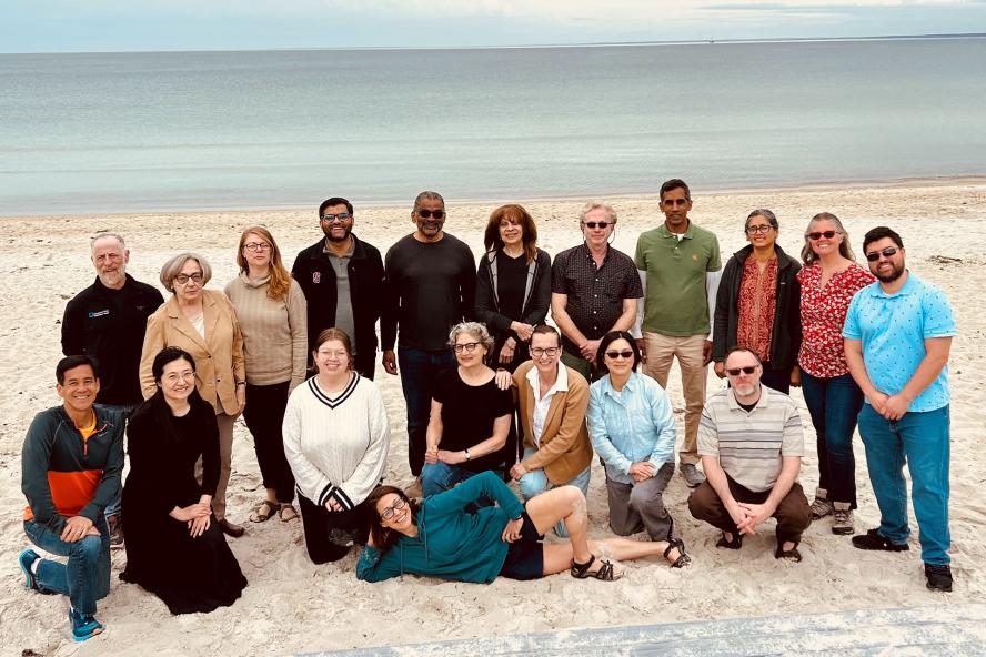 UEP staff and faculty at the beach in 2025